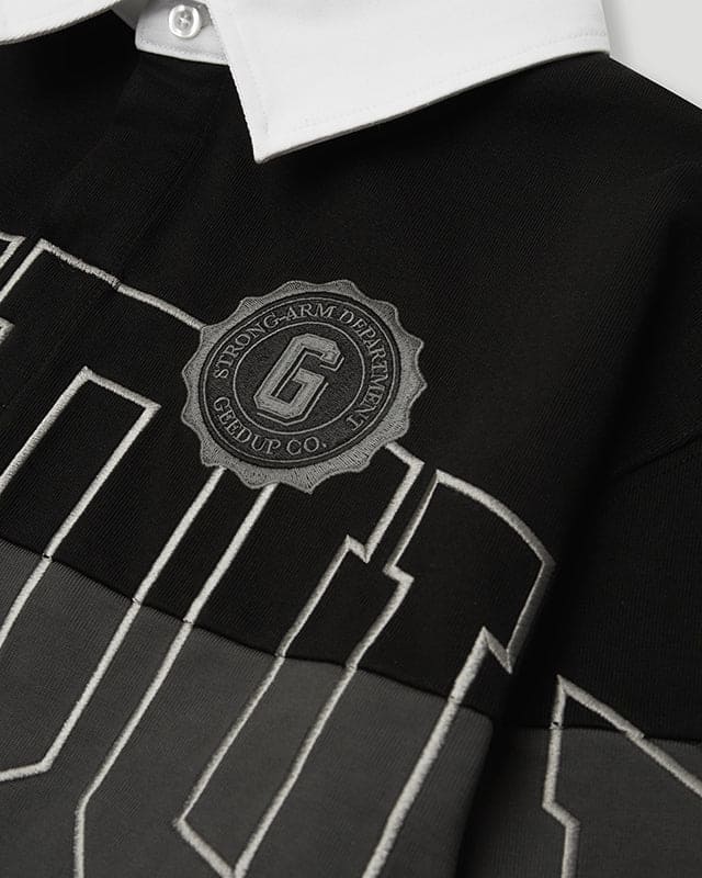 Team Logo Rugby Jersey Black/Grey
