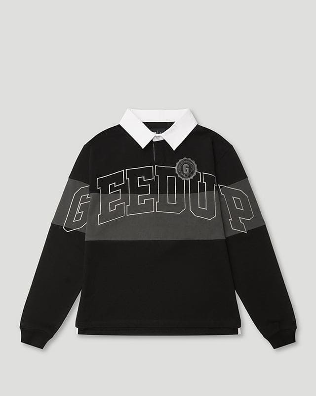 Team Logo Rugby Jersey Black/Grey